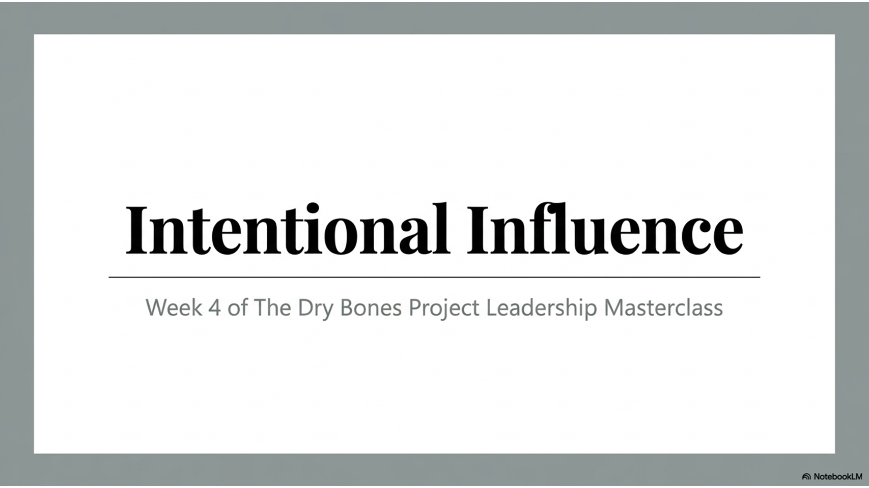 Intentional Influence